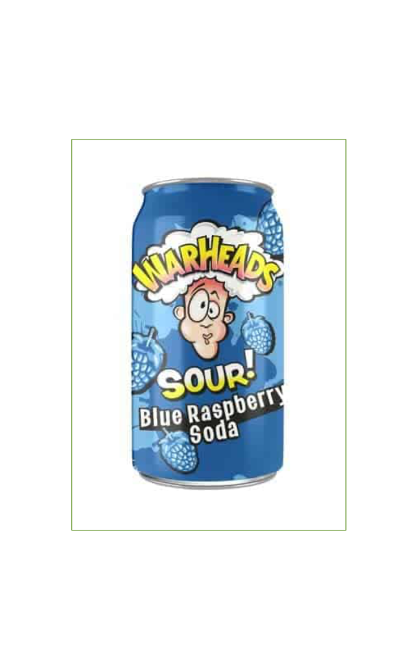 Warheads Sour! Blue Raspberry Soda (24x 0,355l)